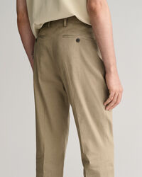 Pantaloni da abito in misto lino-cotone slim fit