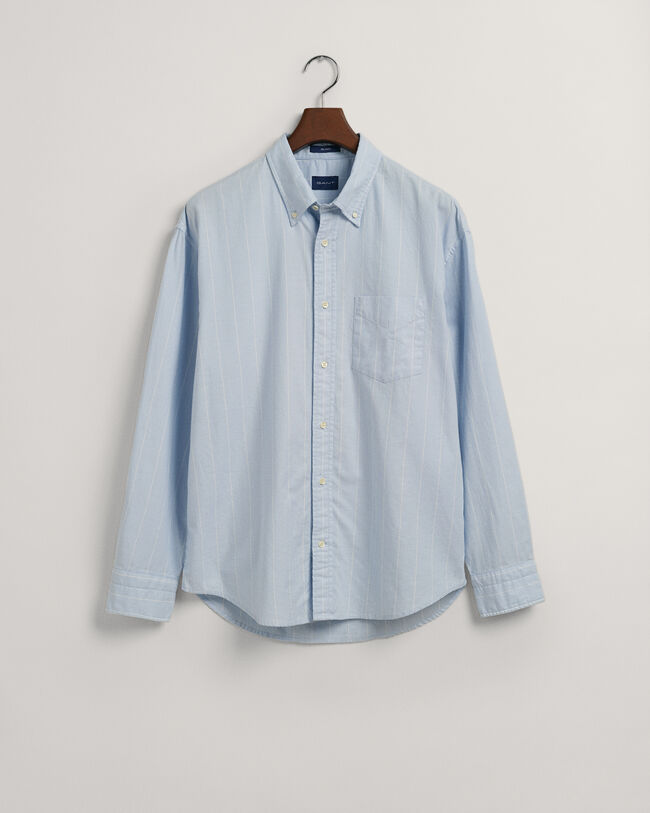 Camicia Oxford a righine relaxed fit