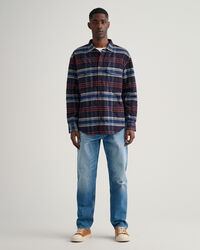 Camicia giacca in flanella trapuntata