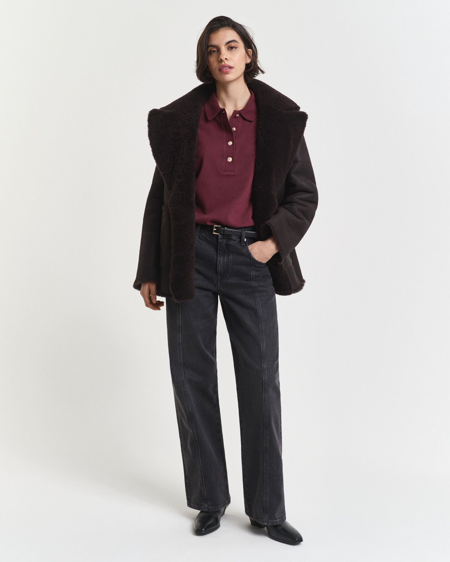 Polo in piqué a maniche lunghe