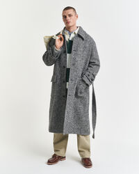 Cappotto di lana in tweed