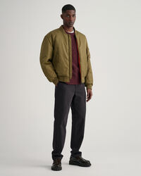 Maglia girocollo in lana d&rsquo;agnello a trecce