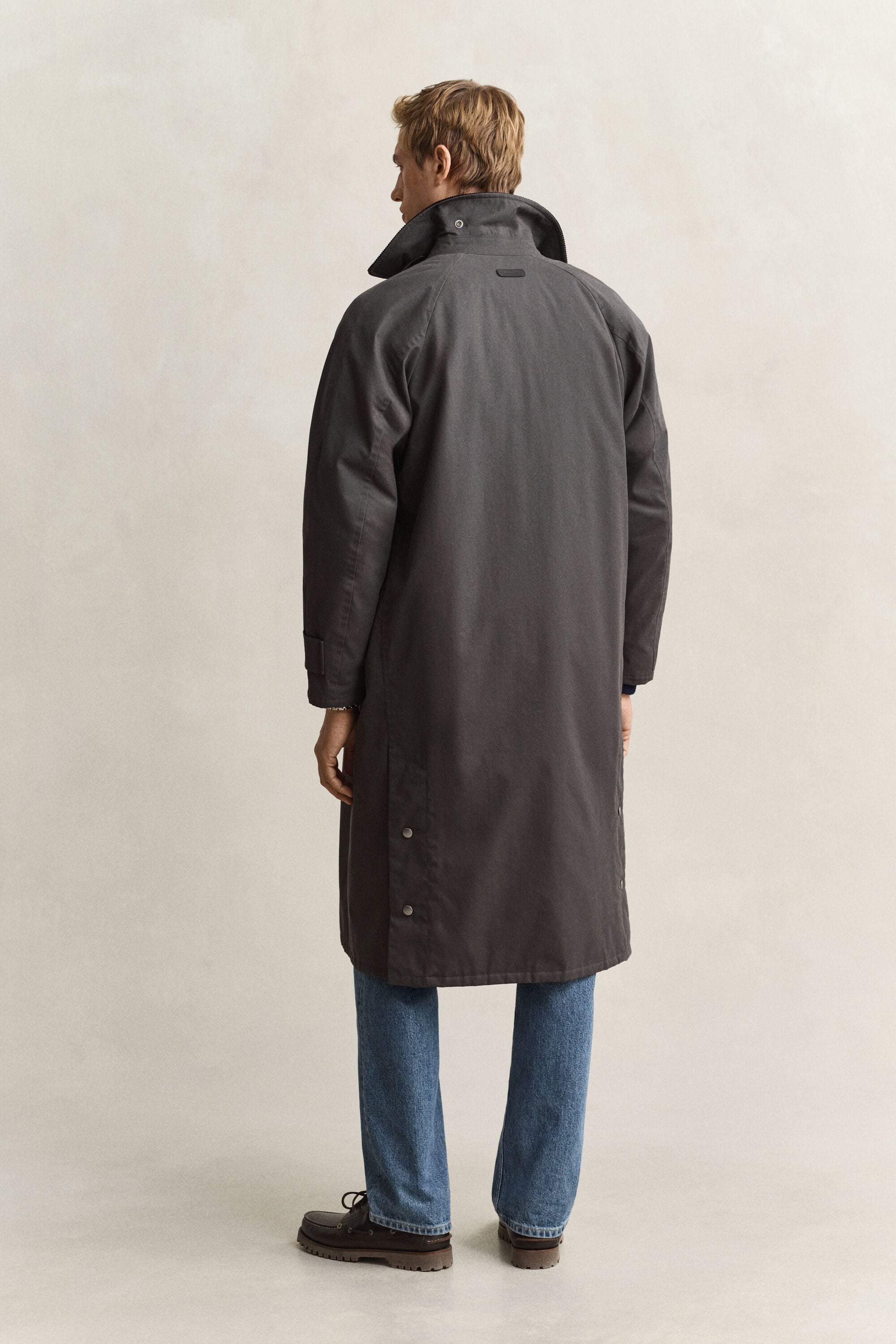 Cappotto classico in tessuto cerato