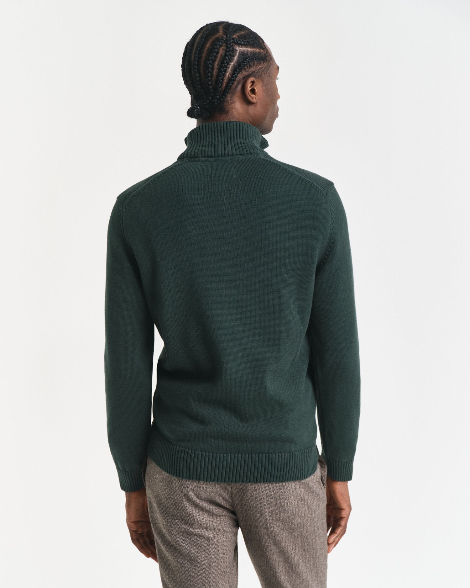 Maglia in cotone casual con zip corta