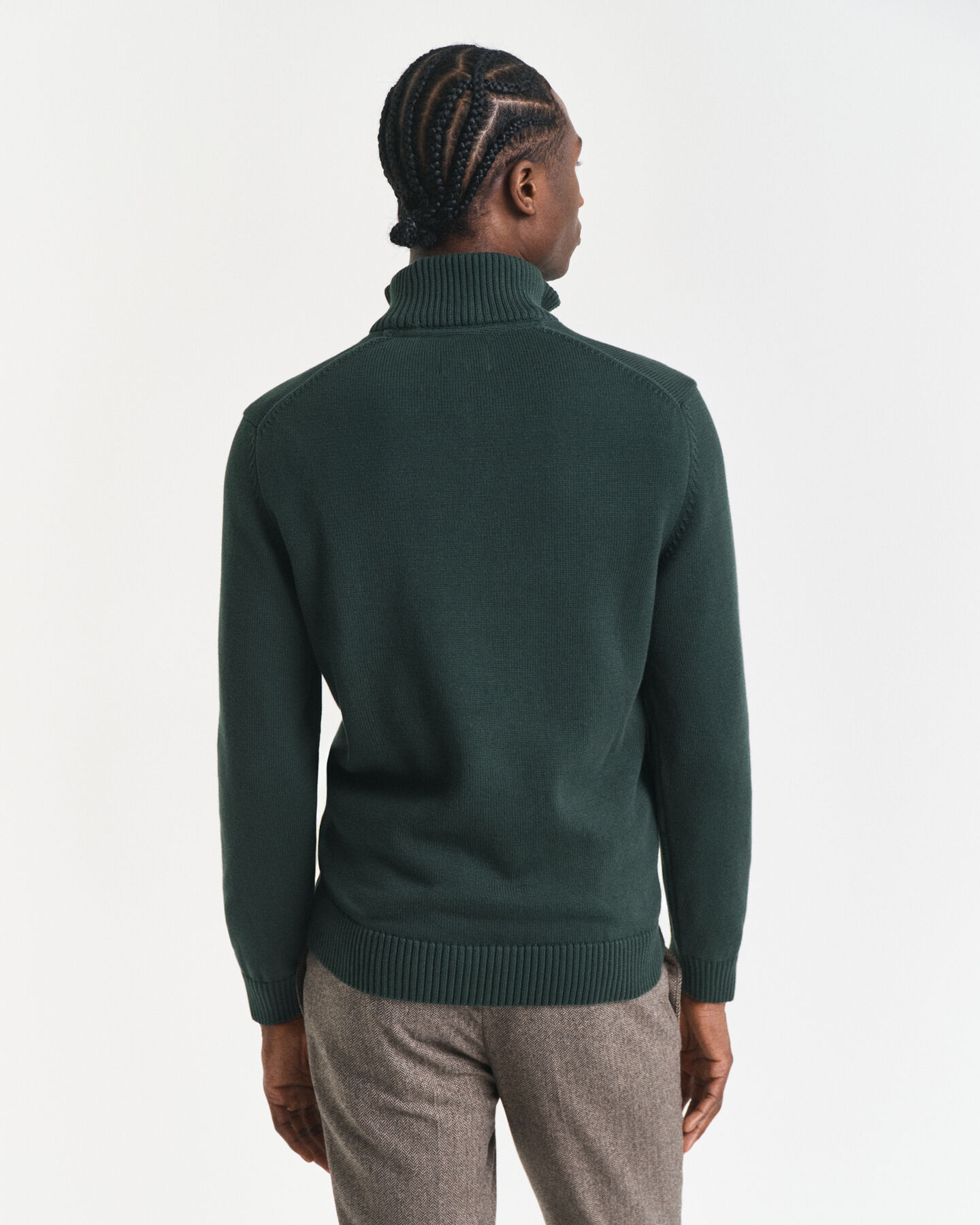 Maglia in cotone casual con zip corta