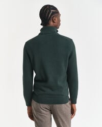 Maglia in cotone casual con zip corta