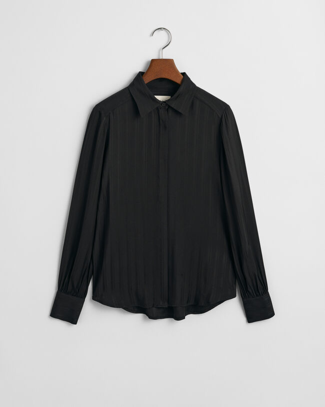 Camicia in raso a righe regular fit