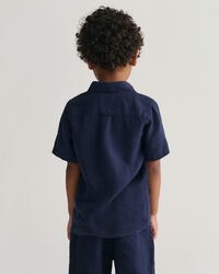 Camicia a maniche corte in lino kids