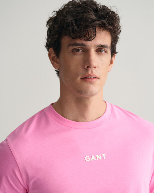 T-shirt GANT Logo piccolo a contrasto