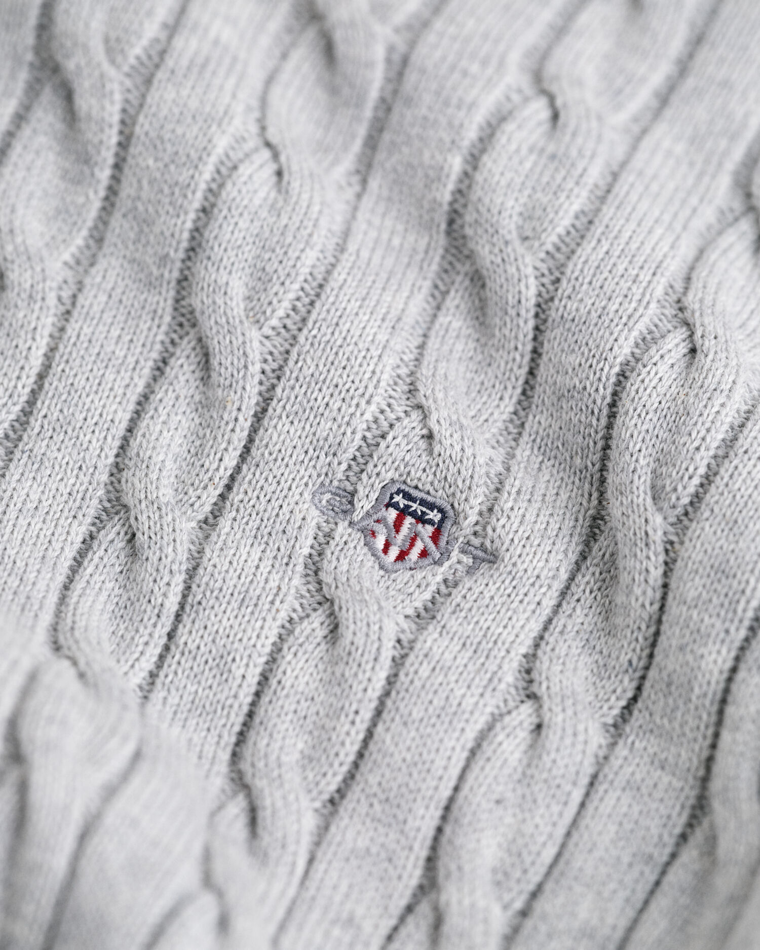 Maglia girocollo in cotone a trecce Shield Teens