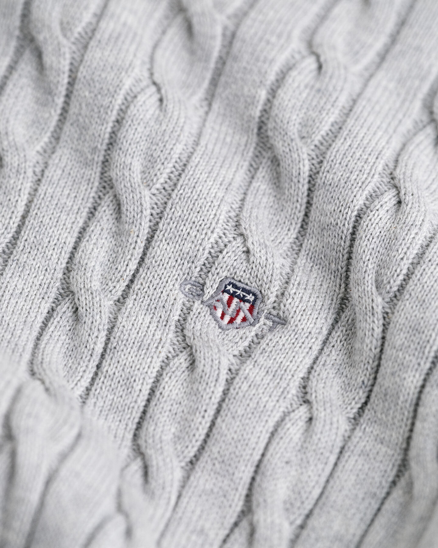 Maglia girocollo in cotone a trecce Shield Teens