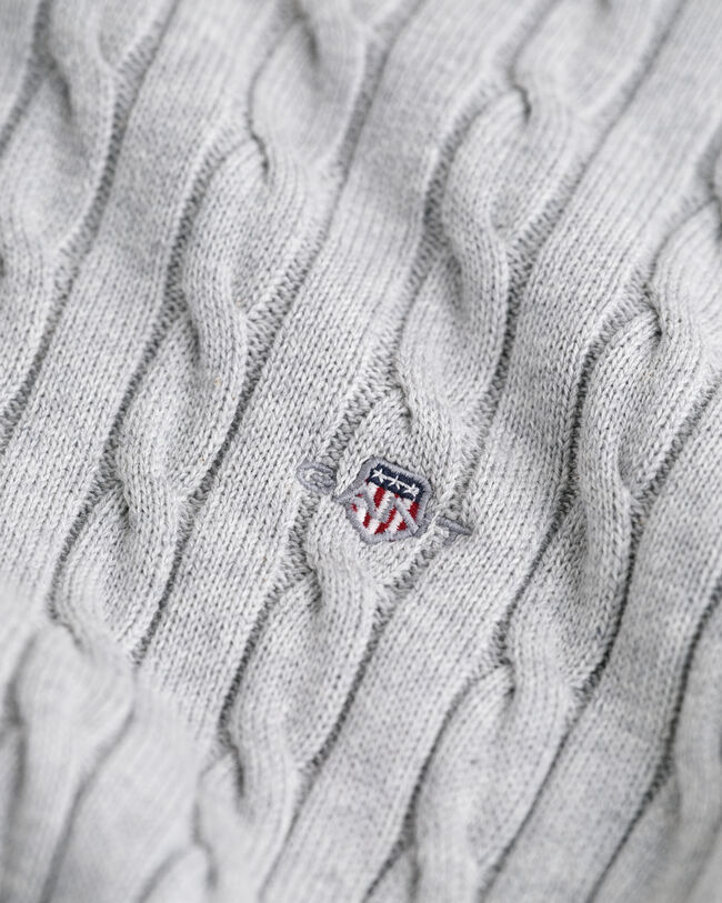 Maglia girocollo in cotone a trecce Shield Teens