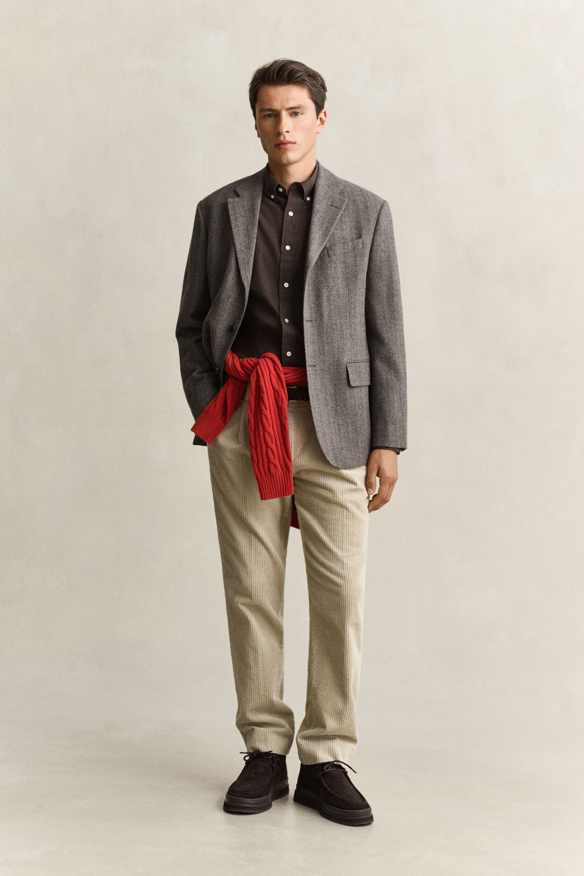 Camicia in cotone e cashmere