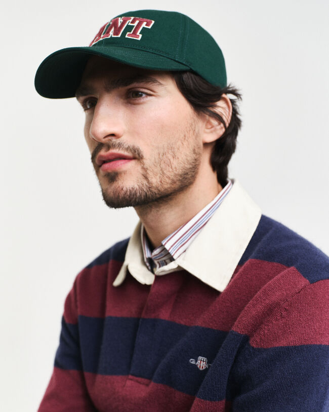 Rugger a righe in finissima lana d'agnello