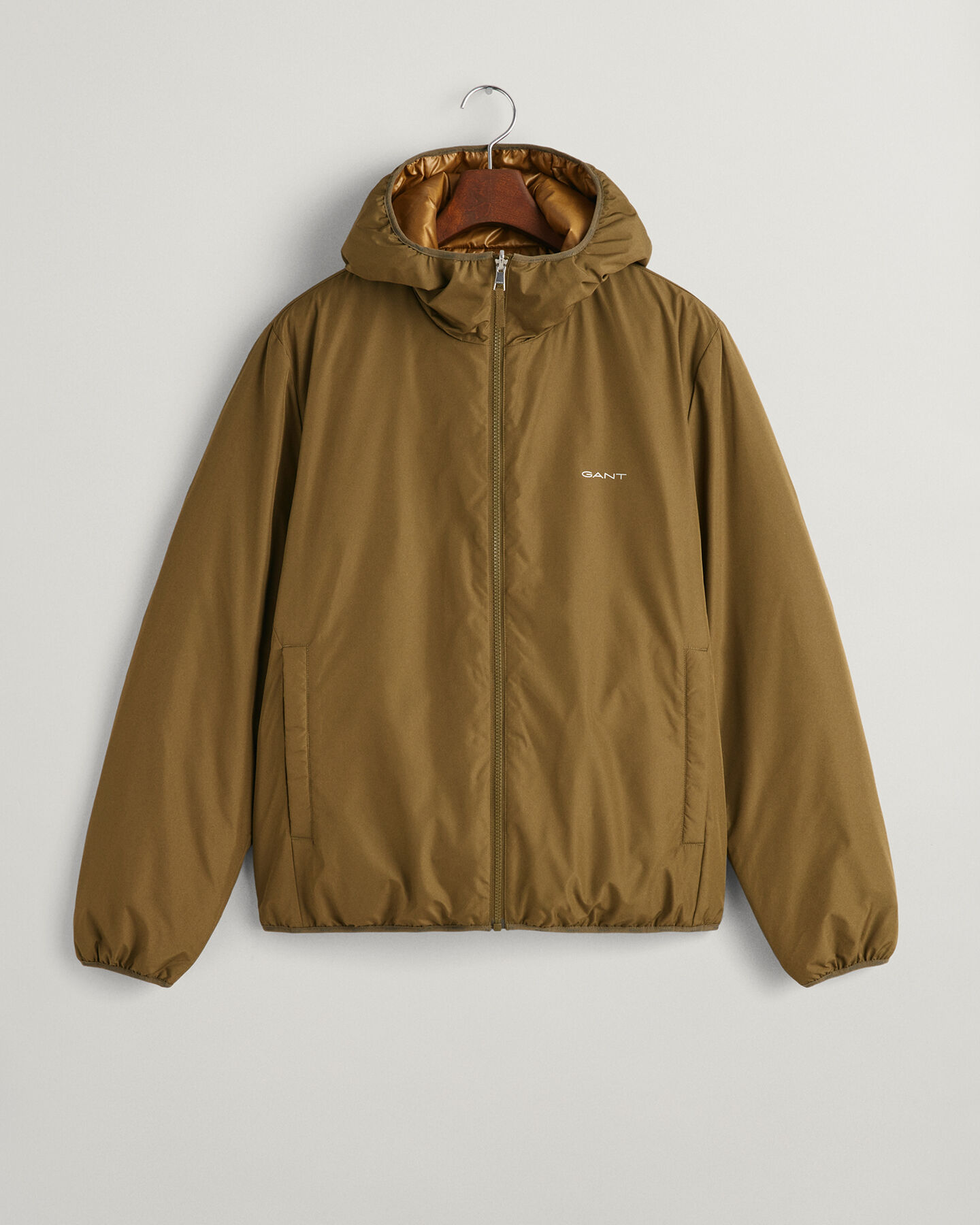 Giacca con cappuccio double-face