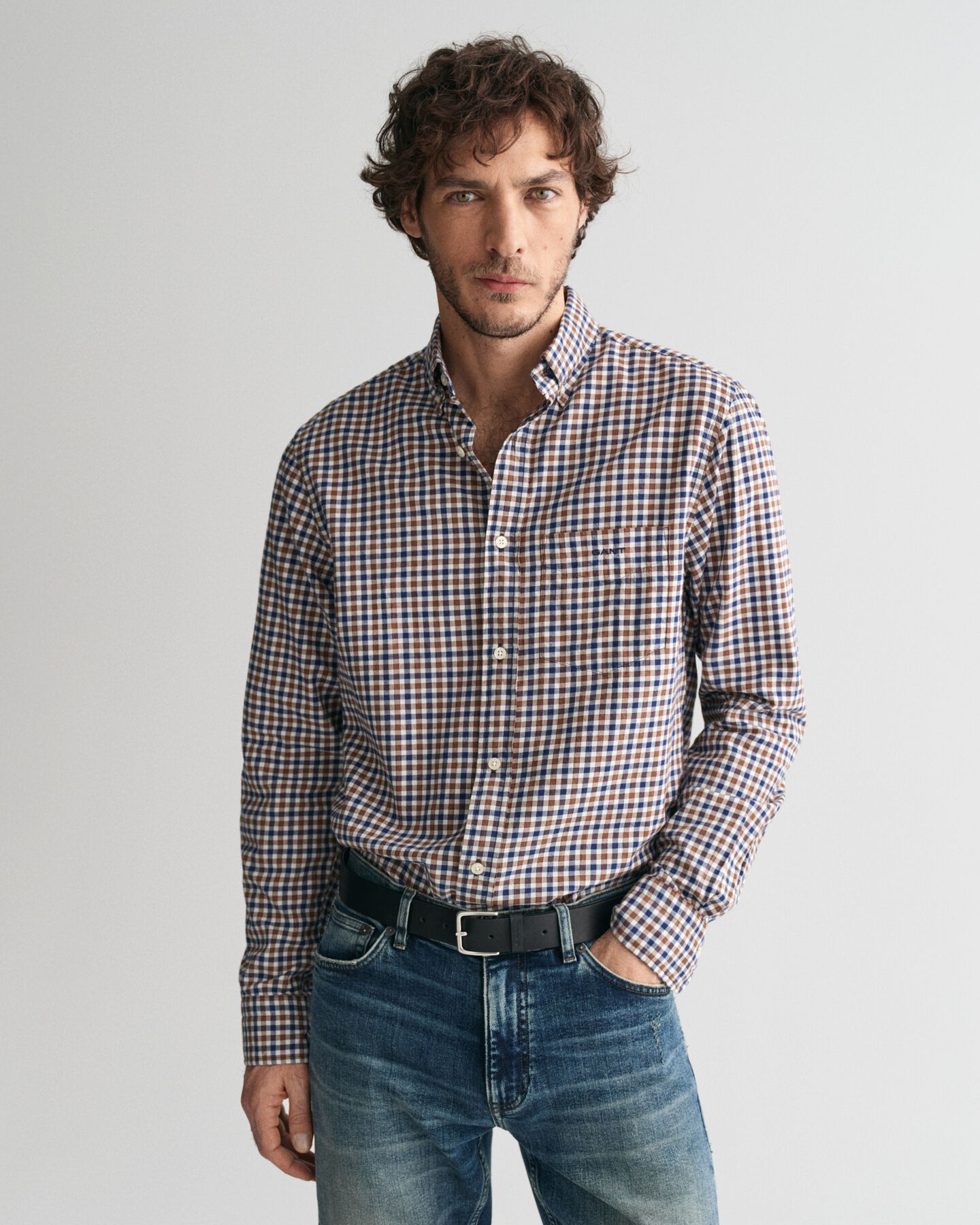 Camicia in twill leggero percalle regular fit