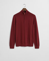 Maglia con zip corta in finissima lana merino