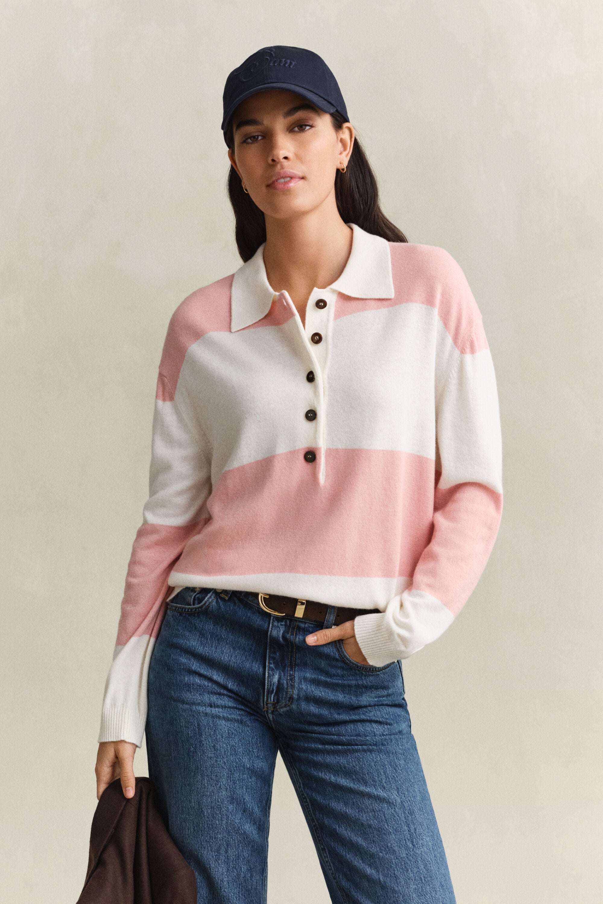 Rugger in maglia a righe larghe