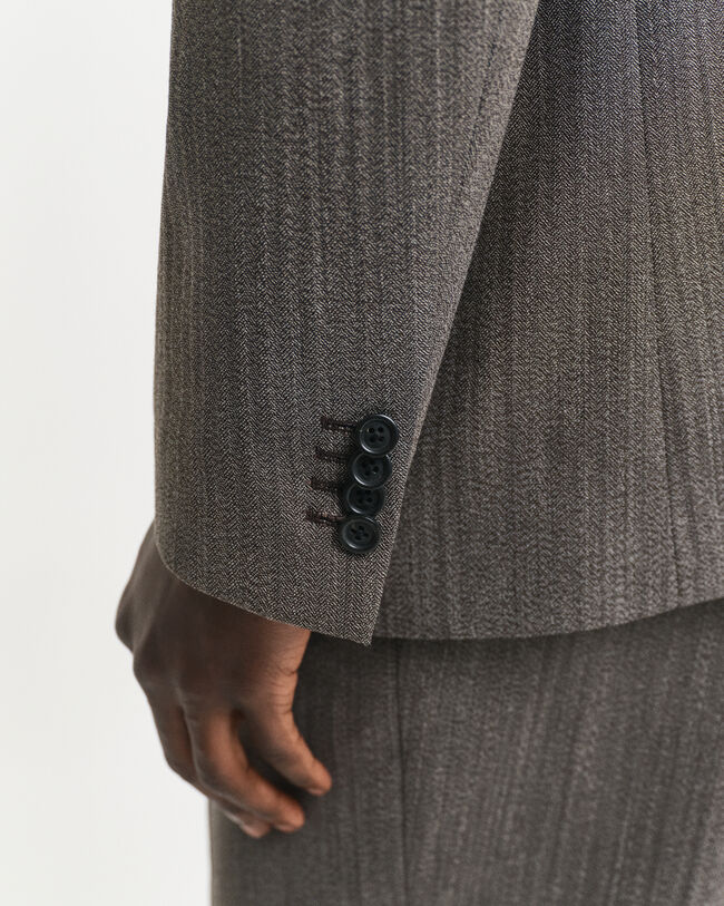 Giacca da abito con motivo a spina di pesce