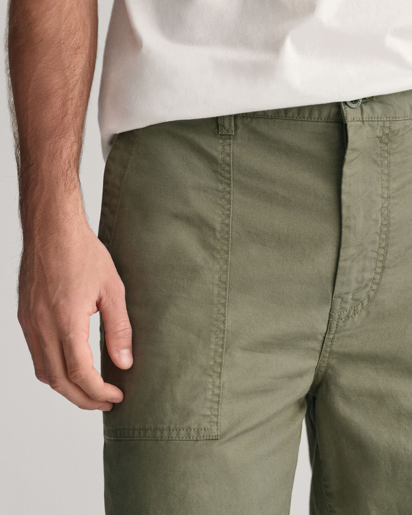 Pantaloncini in lino-cotone regular fit