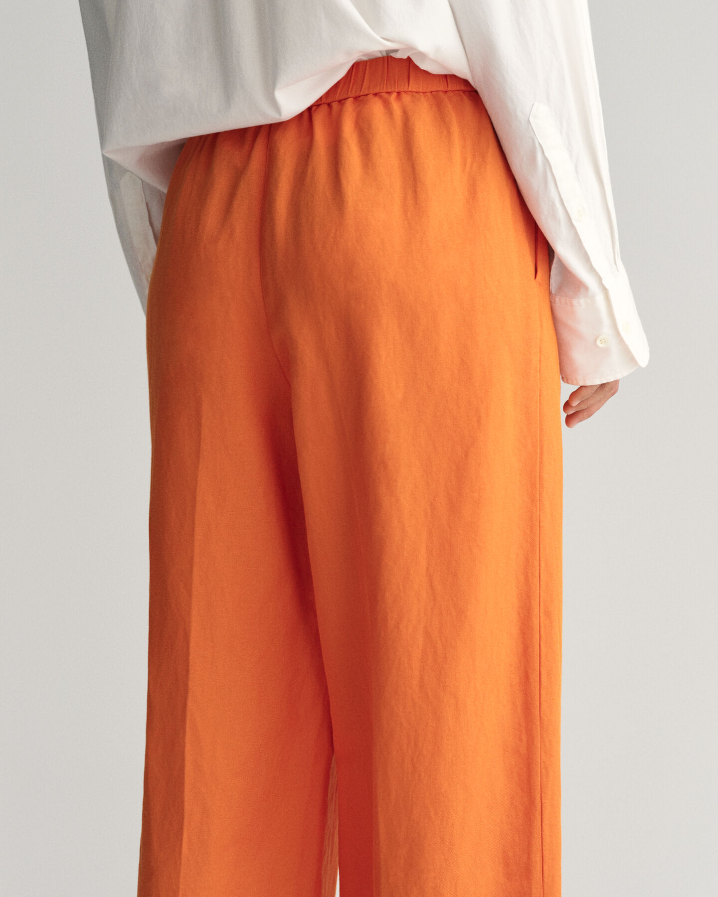 Pantaloni Pull-on in misto lino relaxed fit