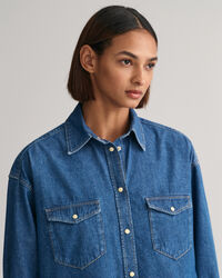 Camicia in denim oversize