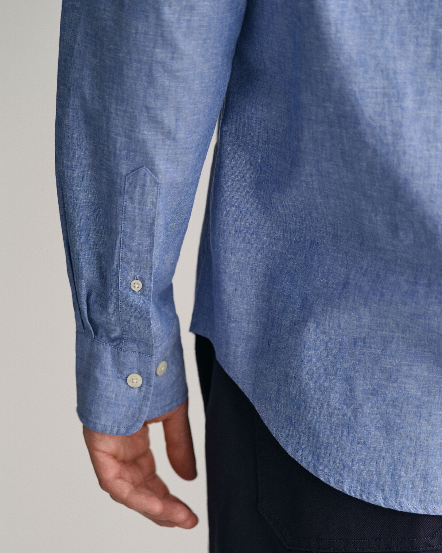 Camicia in lino-cotone regular fit