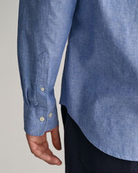 Camicia in lino-cotone regular fit