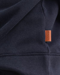 Felpa Sacker Rib leggera con zip corta