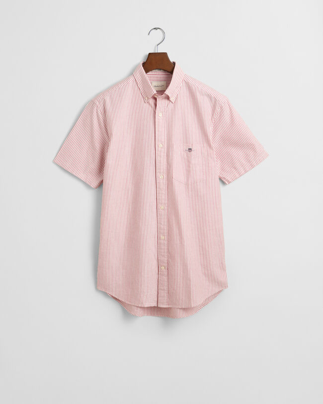 Camicia Oxford classica a maniche corte a righe regular fit