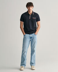 Polo in piqu&eacute; con bordino 2 colori