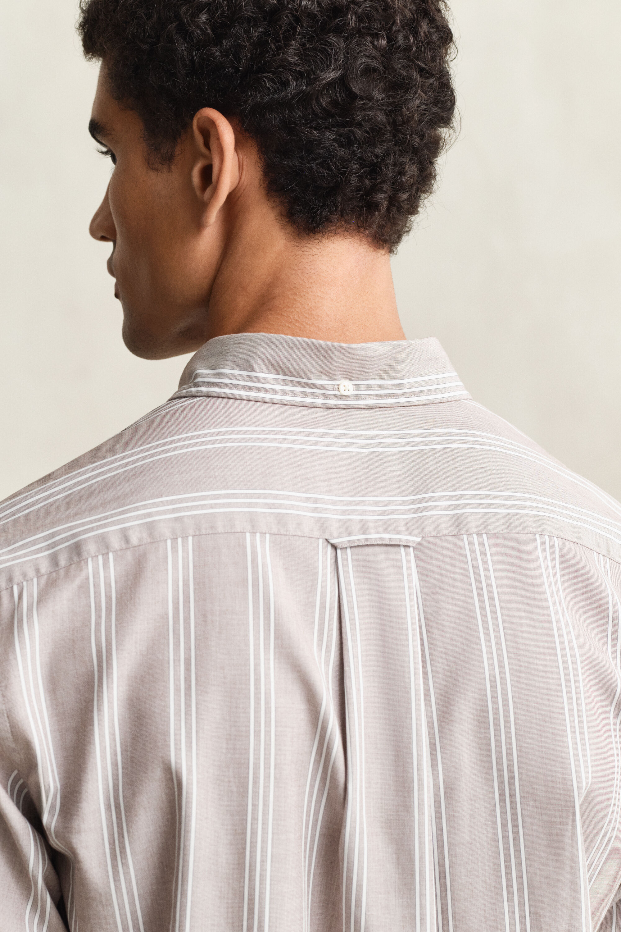 Camicia fil-à-fil in popeline a righe regular fit