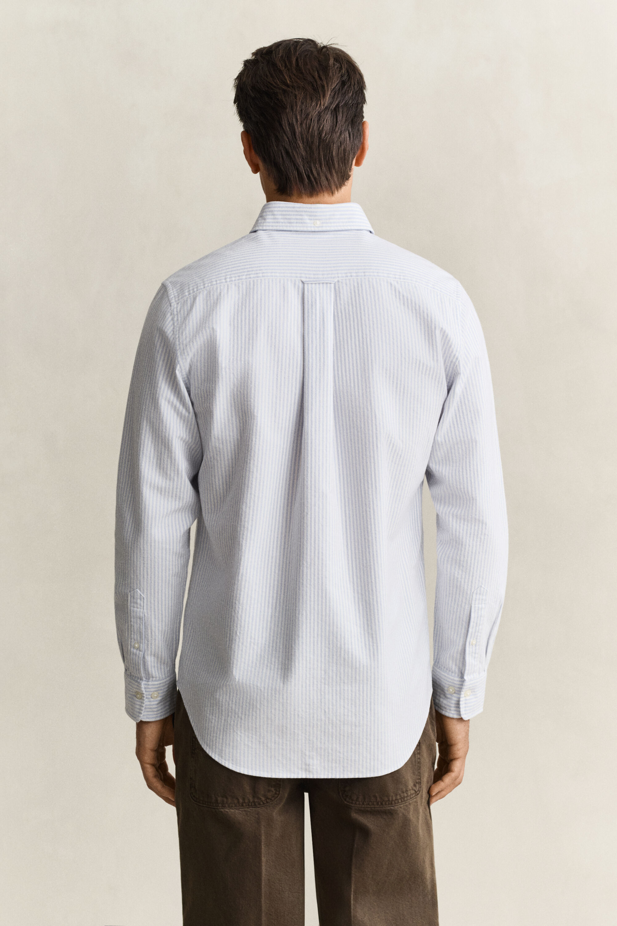 Camicia Oxford spazzolata a righe