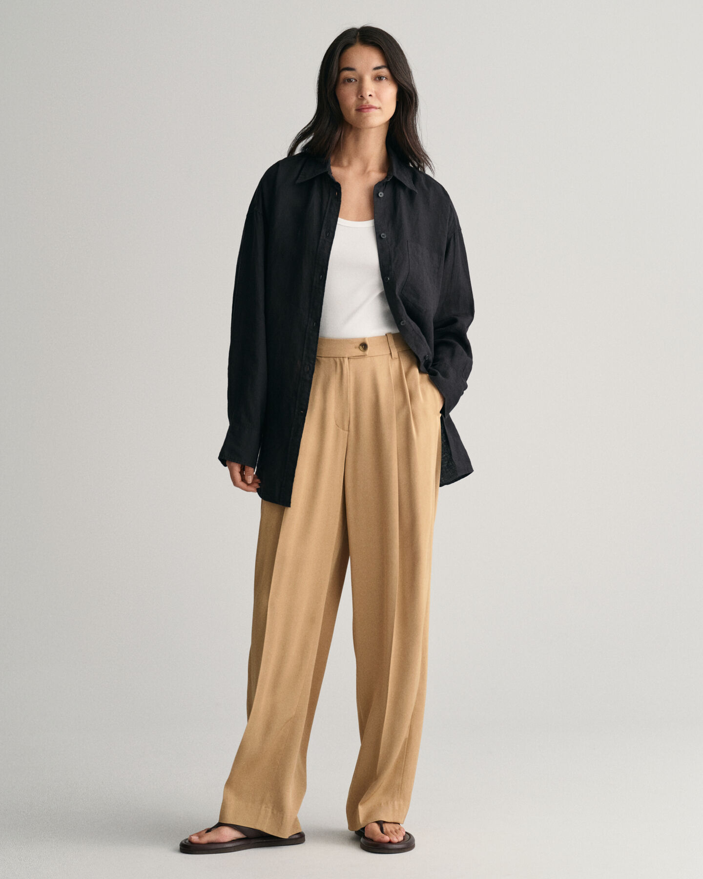 Camicia oversize in lino