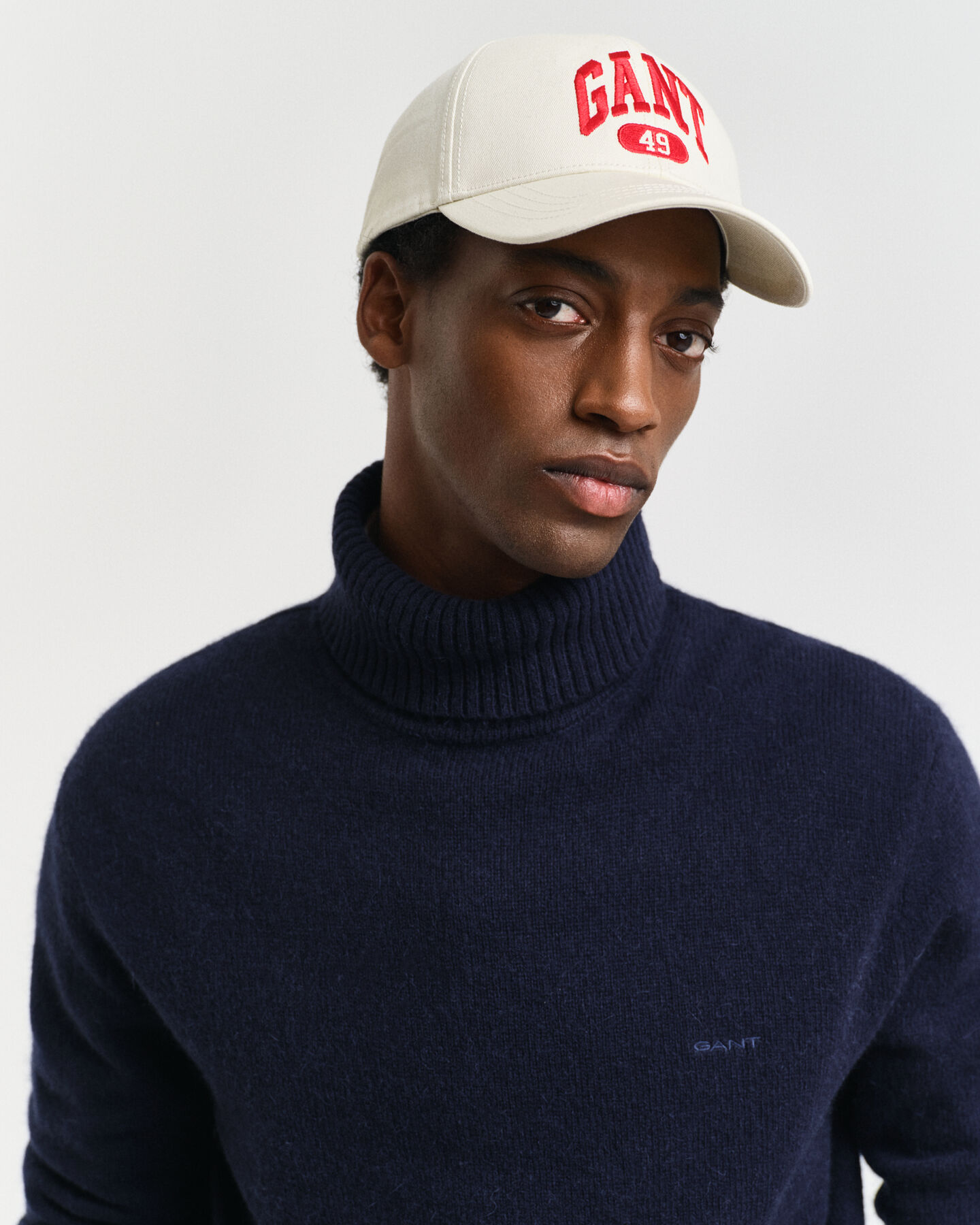 Maglia a collo alto in misto lana