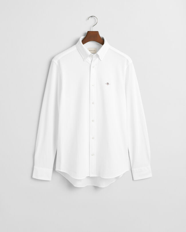 Camicia in jersey piqué regular fit