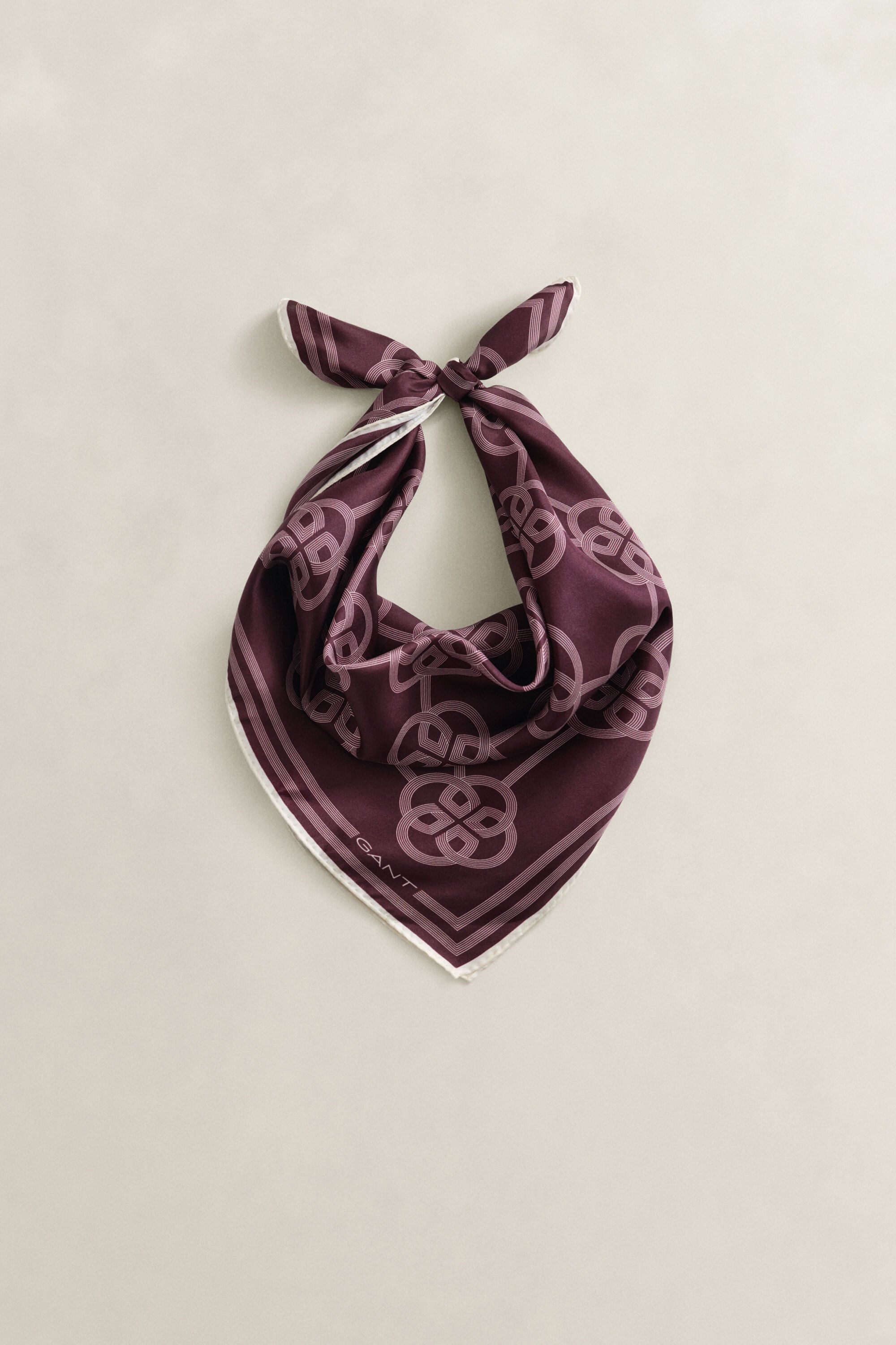 Foulard di seta con stampa Monogram