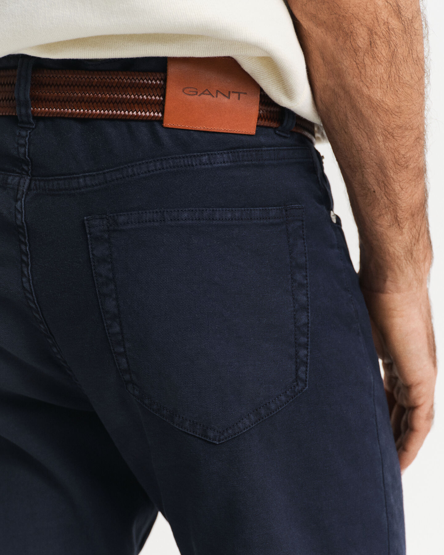 Jeans in misto cotone-lino regular fit