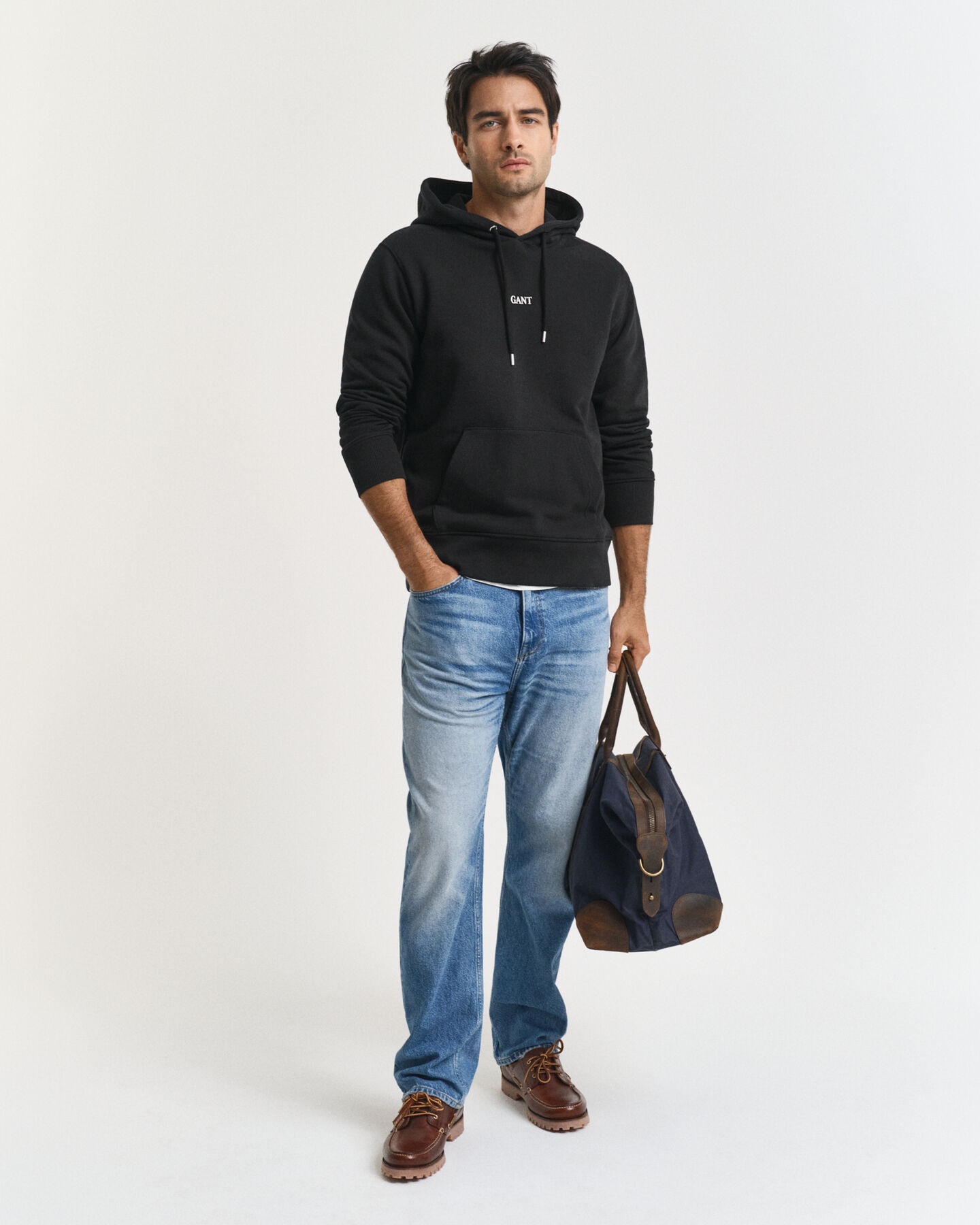 Felpa con cappuccio stampa piccola