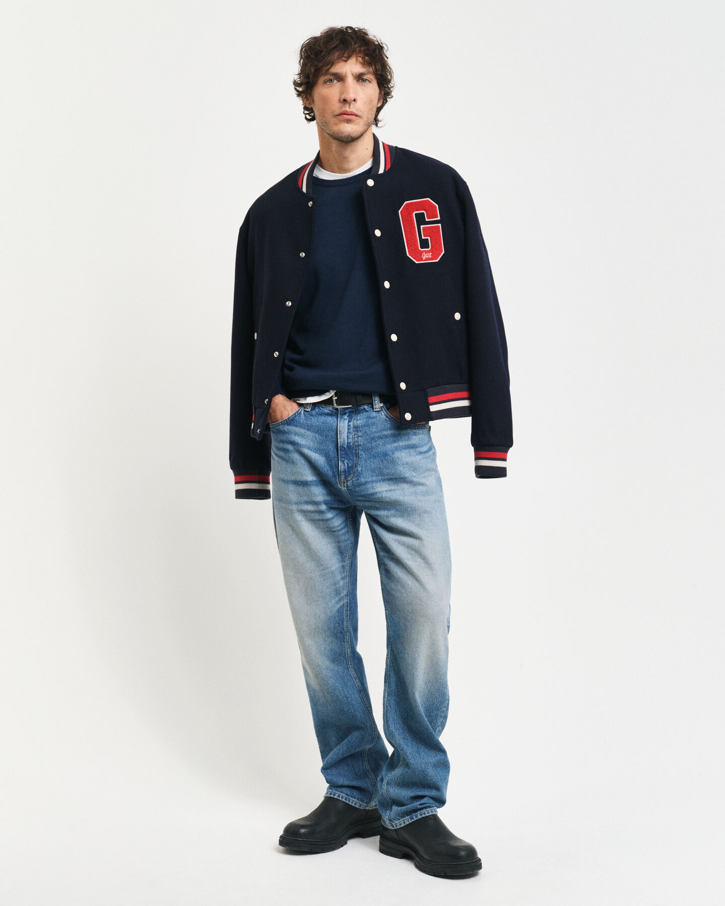 Maglia girocollo in finissima lana merino