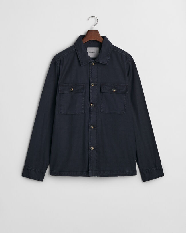 Camicia giacca in lino-cotone regular fit