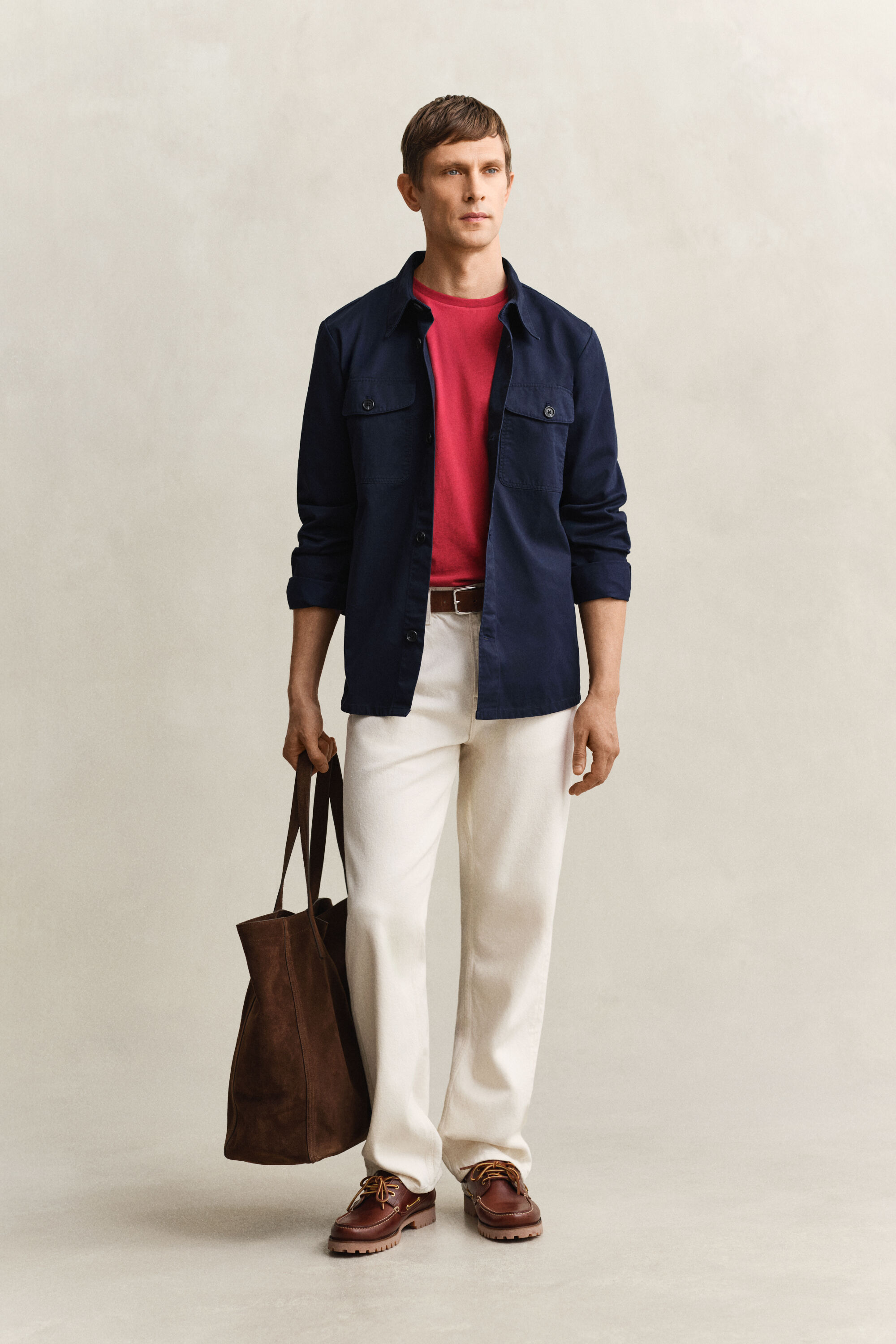 Camicia giacca in twill di cotone