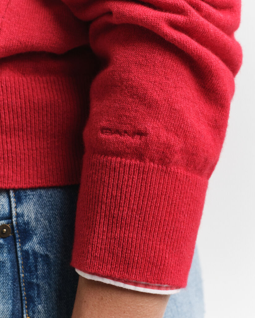 Maglia con scollo a V a contrasto