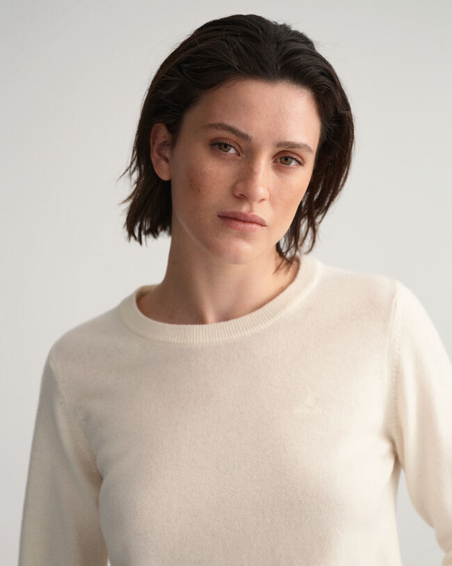 Maglia girocollo in lana d&rsquo;agnello extrafine