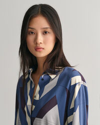 Abito chemisier con stampa di scritta