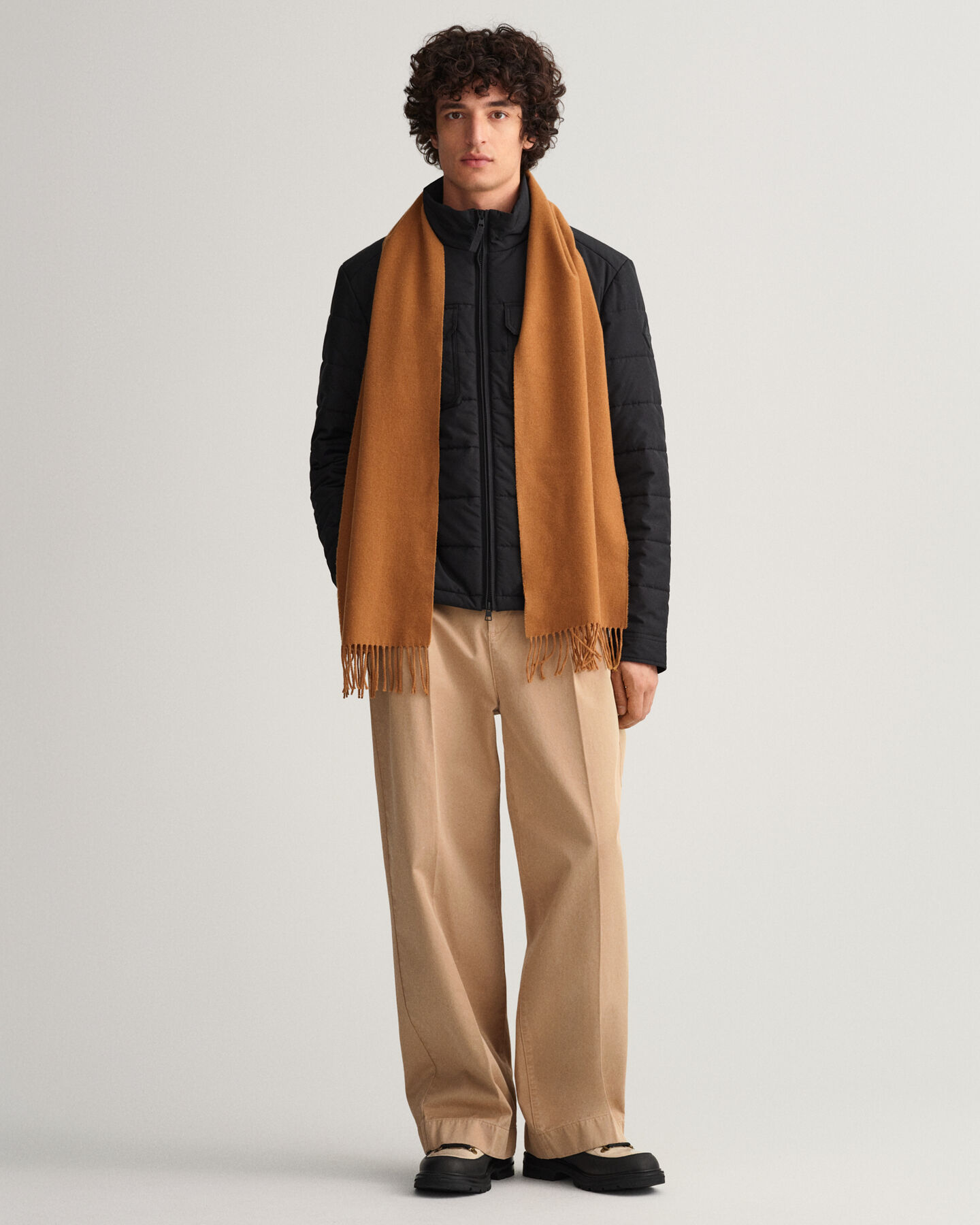 Sciarpa in lana tinta unita