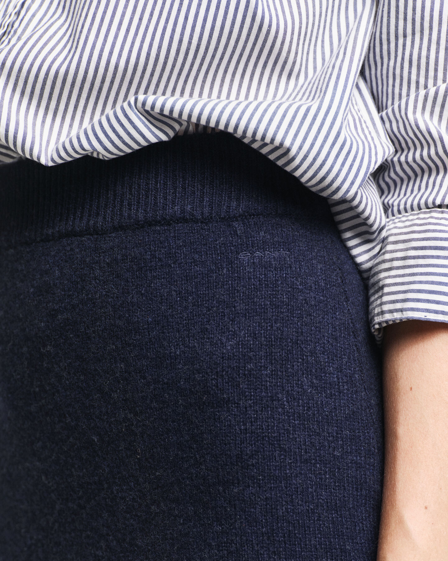 Gonna a maglia in lana