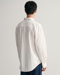 Camicia Oxford a righine relaxed fit
