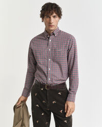 Camicia in twill a quadri percalle regular fit