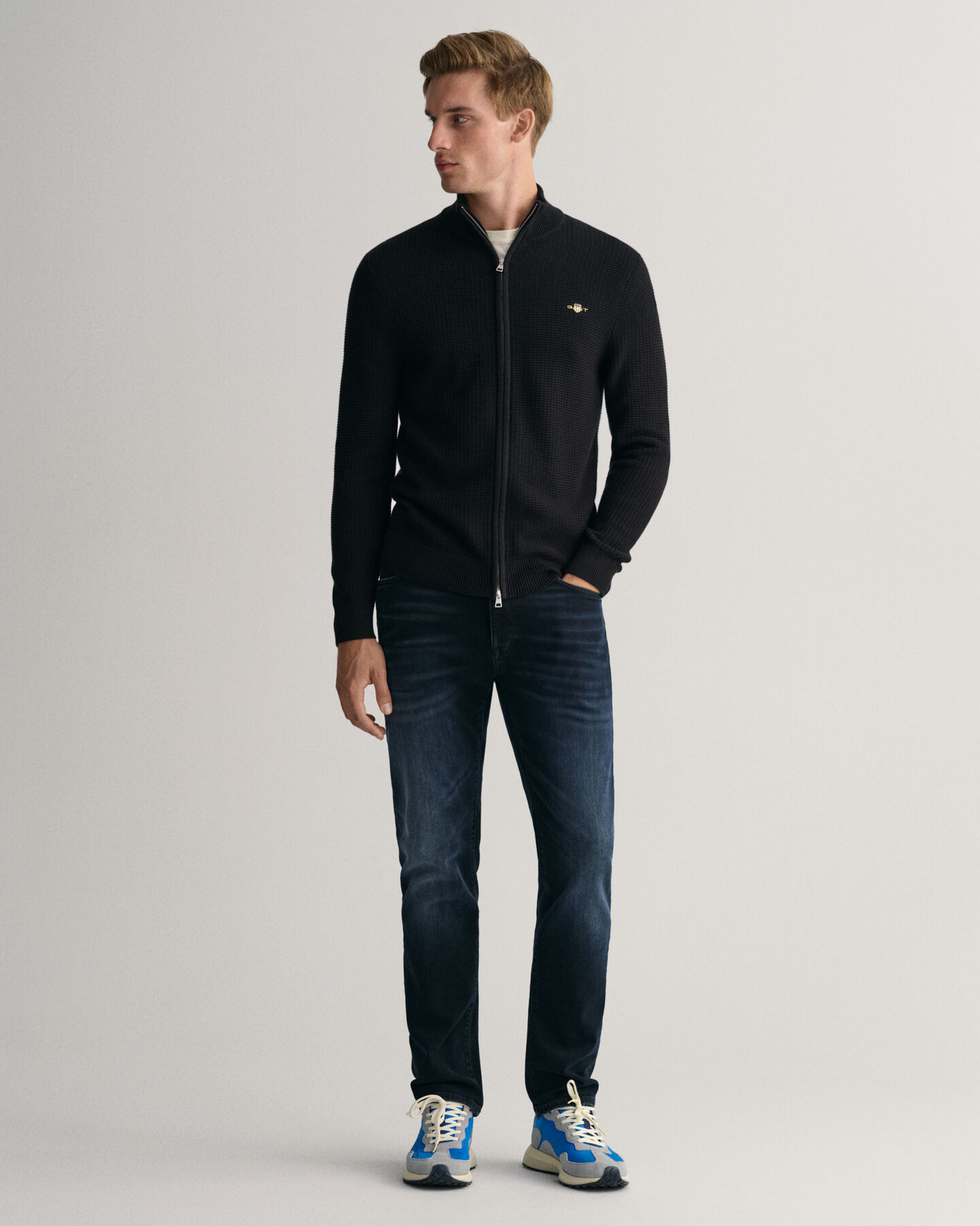 Cardigan in cotone testurizzato